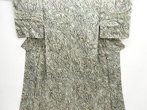 アンティーク　錦紗抽象模様着物